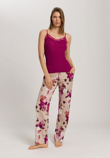 Woolen Lace Lace Trim Wool And Silk Camisole | Pink Tourmaline 70827-2473